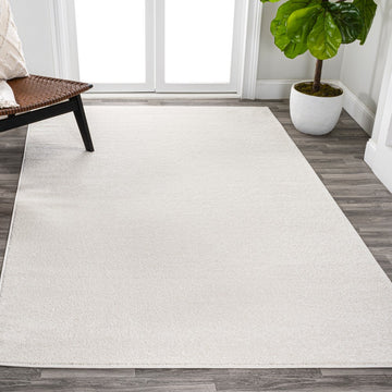 Haze Solid Low-pile Area Rug Cream